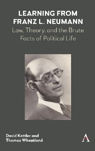Learning From Franz L Neumann Law Theory and the Brute Facts of Political Life
