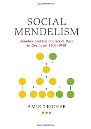 Social Mendelism Genetics and the Politics of Race in Germany 1900 1948